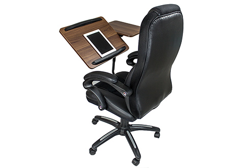 Office Chair With Integrated Laptop Desk Sharper Image 100 Satisfaction Guaranteed
